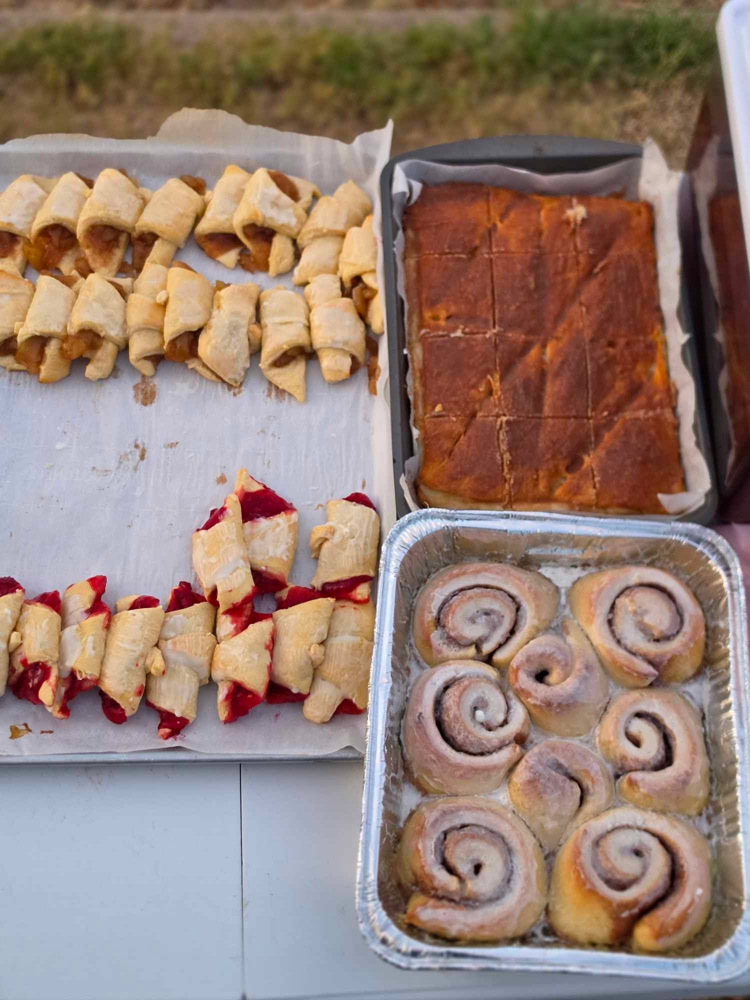 Fresh breakfast pastries and cinnamon rolls from Jenn’s Cottage Bakery